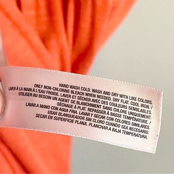 Old Navy Women's Orange V-Neck Short Cap Sleeve Elastic Waist Swim Cover-Up XXL - Picture 10 of 11